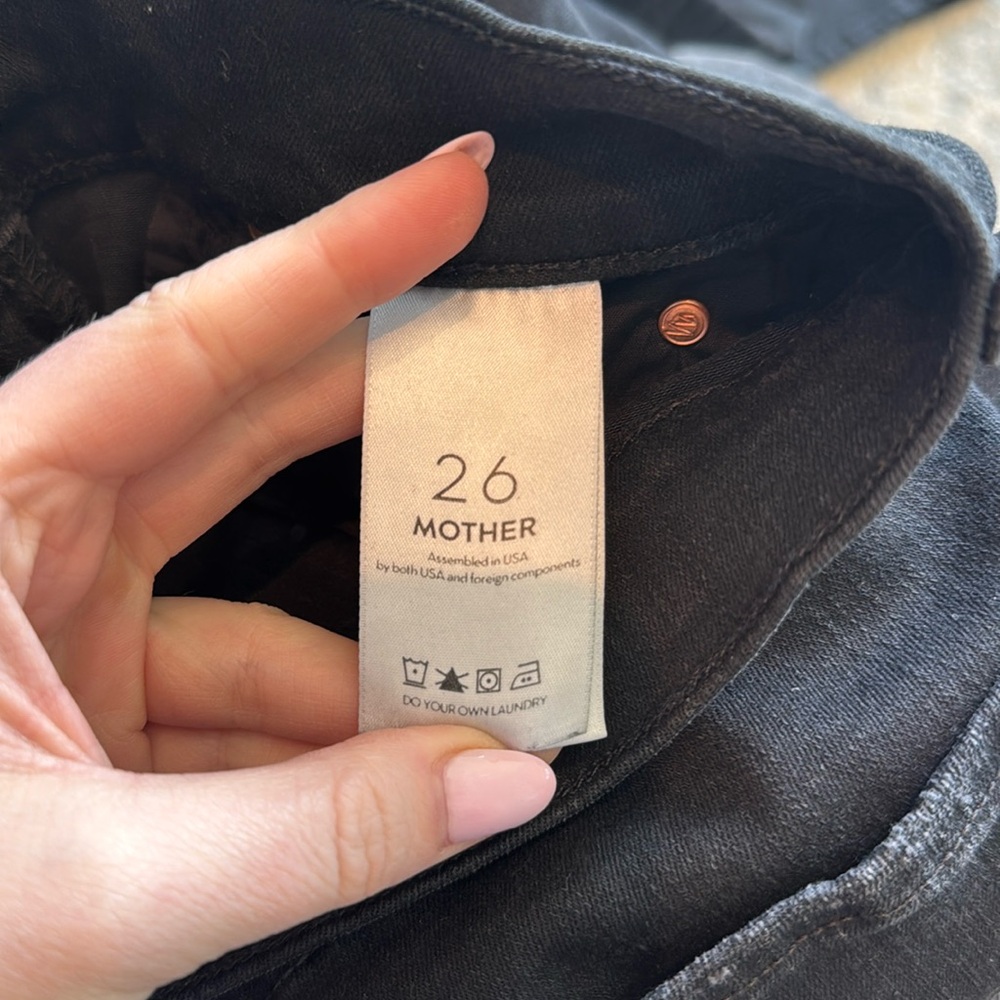 Mother Mid Ride Dazzler Women's Black Jeans in Not Guilty - Picture 11 of 16